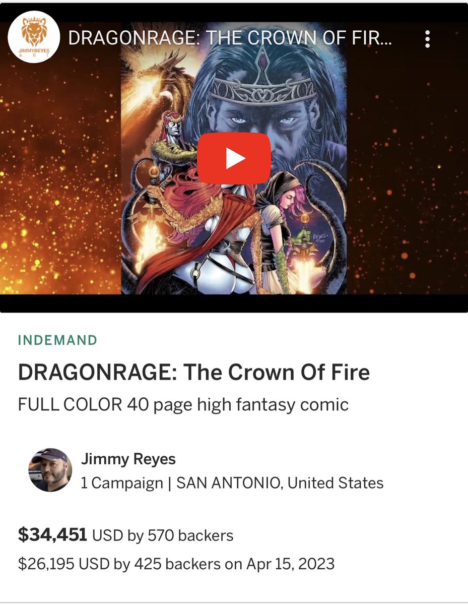 570 backers! 🔥🔥 have you seen the amazing art on our campaign?

indiegogo.com/projects/drago…
Fans of #DragonAge #HouseOfTheDragon #conan #DungeonAndDragons #fantasyart will love this #comicbook