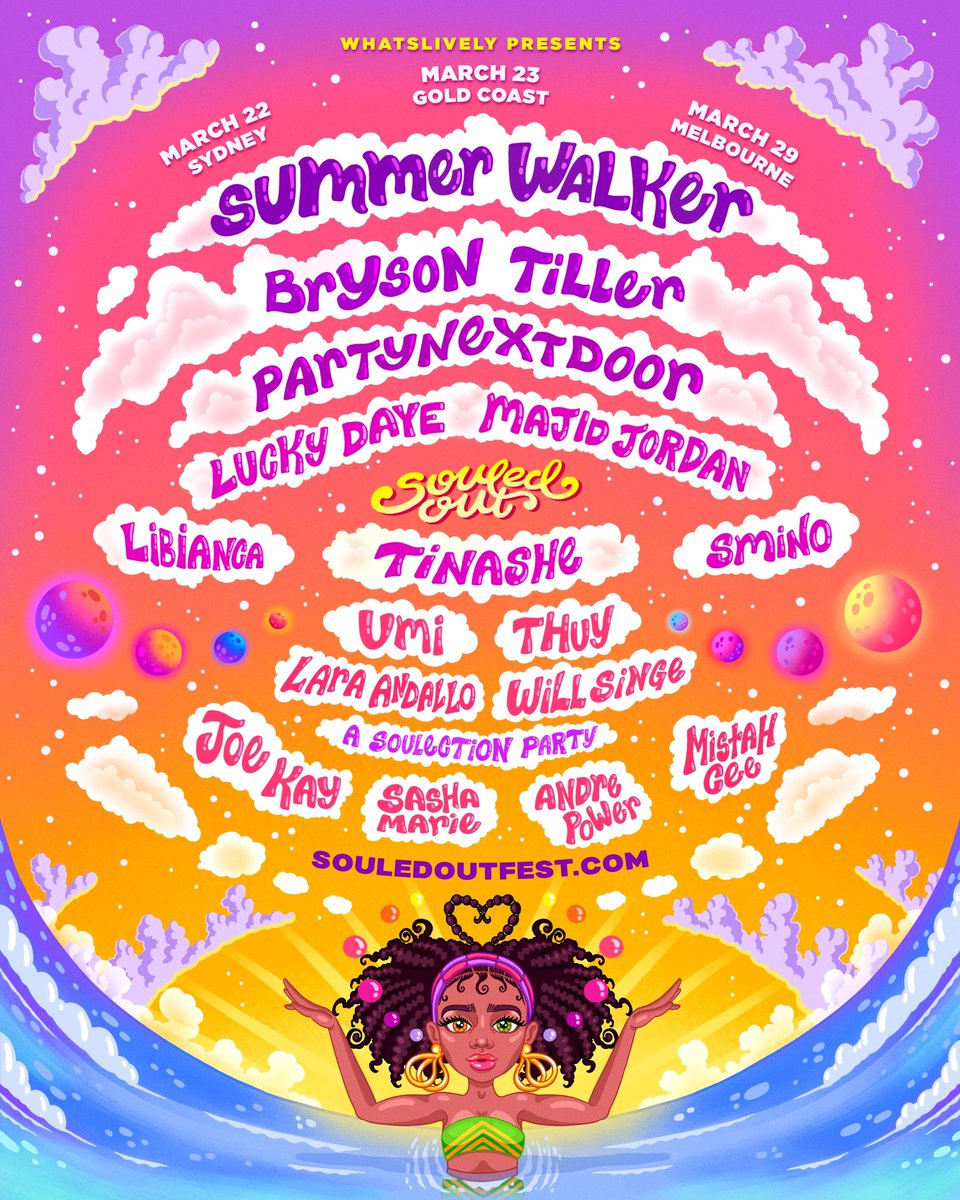 Whatslively presents Souled Out festival. A brand new festival coming next year with Summer Walker, Bryson Tiller, Partynextdoor and many others set to perform.