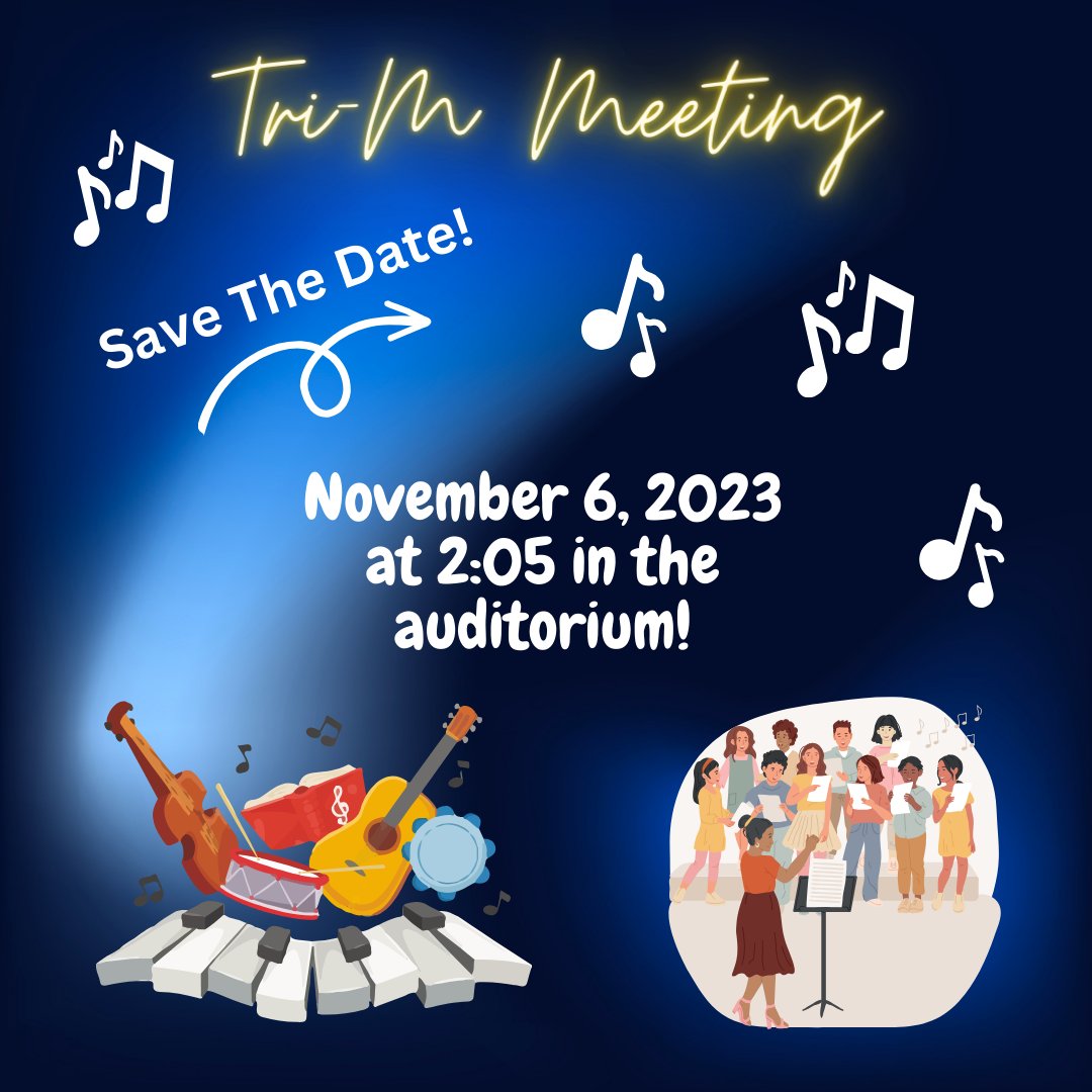 Tri-M Group Meeting Monday 11/6 at 2:05 PM in the auditorium for all new and returning members!  See you there! <a href="/hopedalejshs/">Hopedale Jr-Sr HS</a> <a href="/HFOM_Hopedale/">HFOM</a> <a href="/MrBeaudry1/">Anthony Beaudry</a> <a href="/cchatham5/">Christopher Chatham</a>
