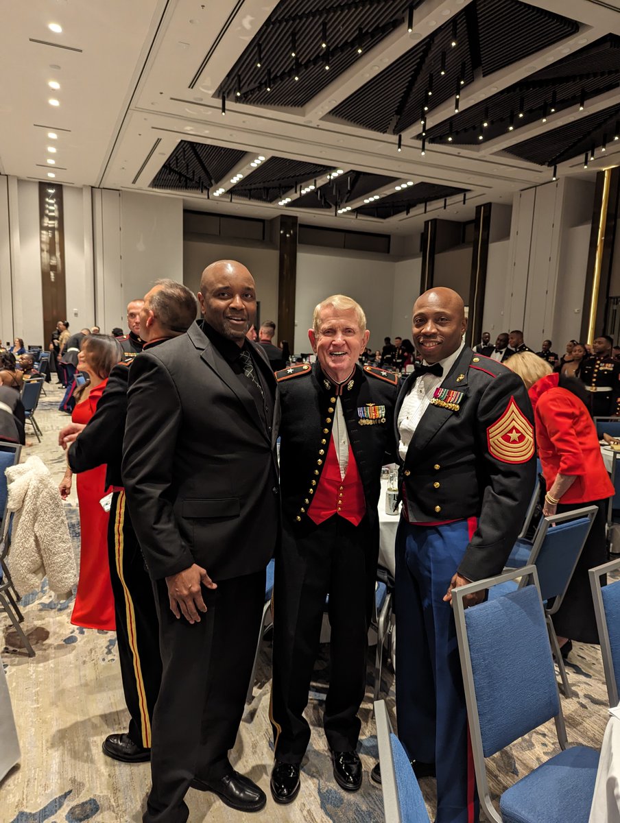OfficialNMPMA's tweet photo. Last night was a momentous occasion as we celebrated the 248th Marine Corps Birthday Ball. 🇺🇸✨ Montford Point Marines, Atlanta Chapter 5 was proud to be among the distinguished guests at the Ball hosted by Combat Logistics Regiment 45 and Recruiting Station Atlanta. https://t.co/ypoo2orXCu