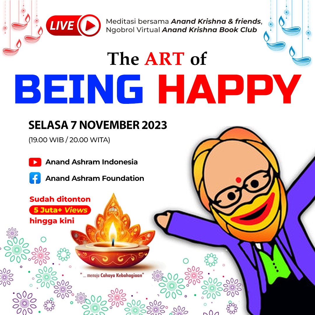 AnandAshram's tweet photo. #SeniBahagia #CaraBahagia #RahasiaBahagia di #NgobrolVirtual #MeditasiOnline #AnandKrishnaBookClub

#Youtube 👉 https://t.co/zmdUI1ekEK

#Bahagia #JadiBahagia #Kebahagiaan #TipsBahagia #KeluargaBahagia #PemberdayaanDiri  #AnandKrishna #MeditasiNSE #BukuAnandKrishna #DiskusiBuku https://t.co/CHnlptgTUS