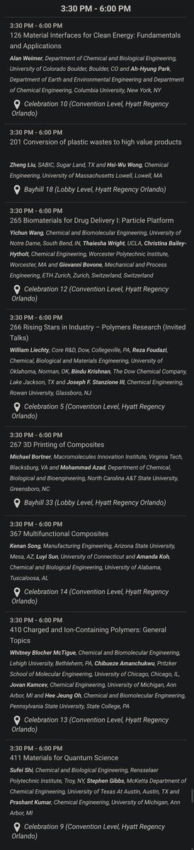 @aiche_mesd's Monday sessions 🔗 aiche.confex.com/aiche/2023/mee… #AIChE2023 #aicheannual #aiche @ChEnected