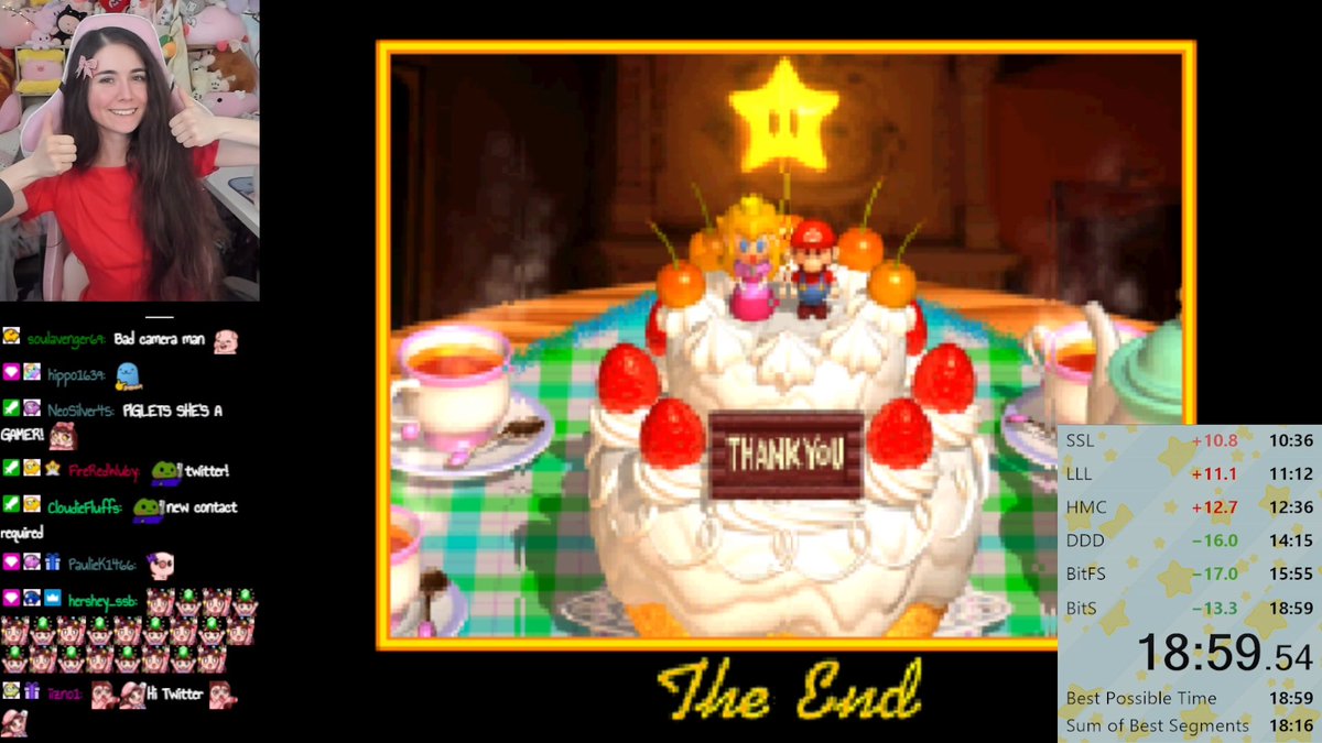 Sub 19 with time to spare. Sub 18 here we come =)

#sm64 #speedrun