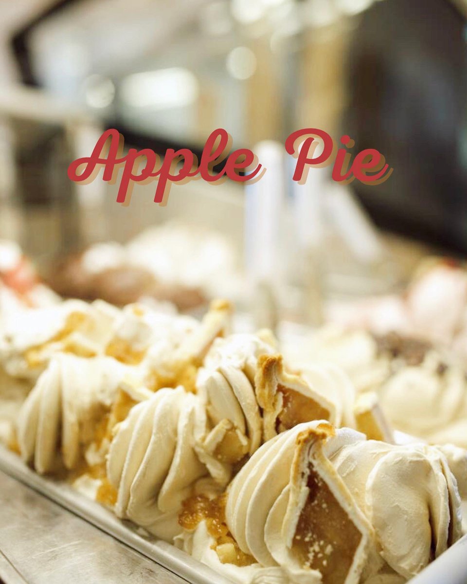 Like your grandma’s pie, but better! November’s Flavor of the Month is Apple Pie! 🍎 🥧 

Our vanilla gelato with brown buttered apples and pie crust and a hint of cinnamon is like having apple pie a la mode 😋😋

Come try it today!