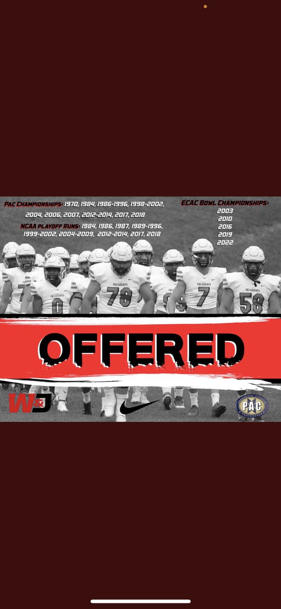Blessed to receive my first offer from W&amp;J!! I would like to thank <a href="/Coach_Luvara/">Vince Luvara</a> for the opportunity