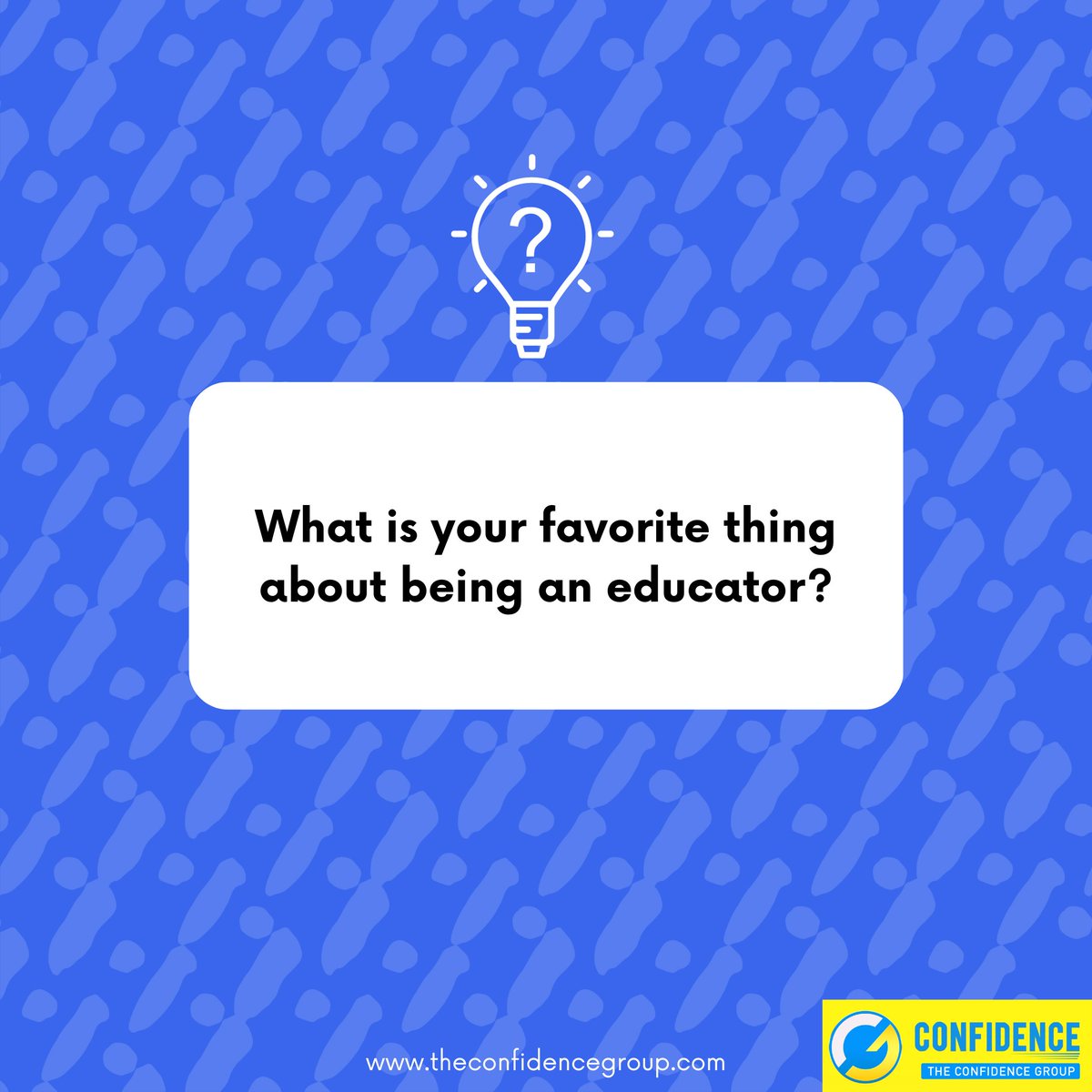 myconfidenceid's tweet image. 🍎✏️ Being an educator is all about inspiring young minds and shaping the future. Share your favorite thing about being an educator in the comments below! 💡📚 #TeachingPassion #EducatorsInspire