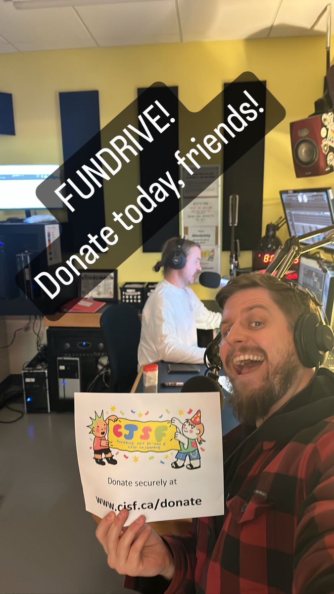VanMixtape's tweet image. Hello! We’re live! Listening to a RECORDING THE MOMENT CJSF WENT LIVE ON THE FM DIAL!

It’s FUNDRIVE, baby! Donate today!