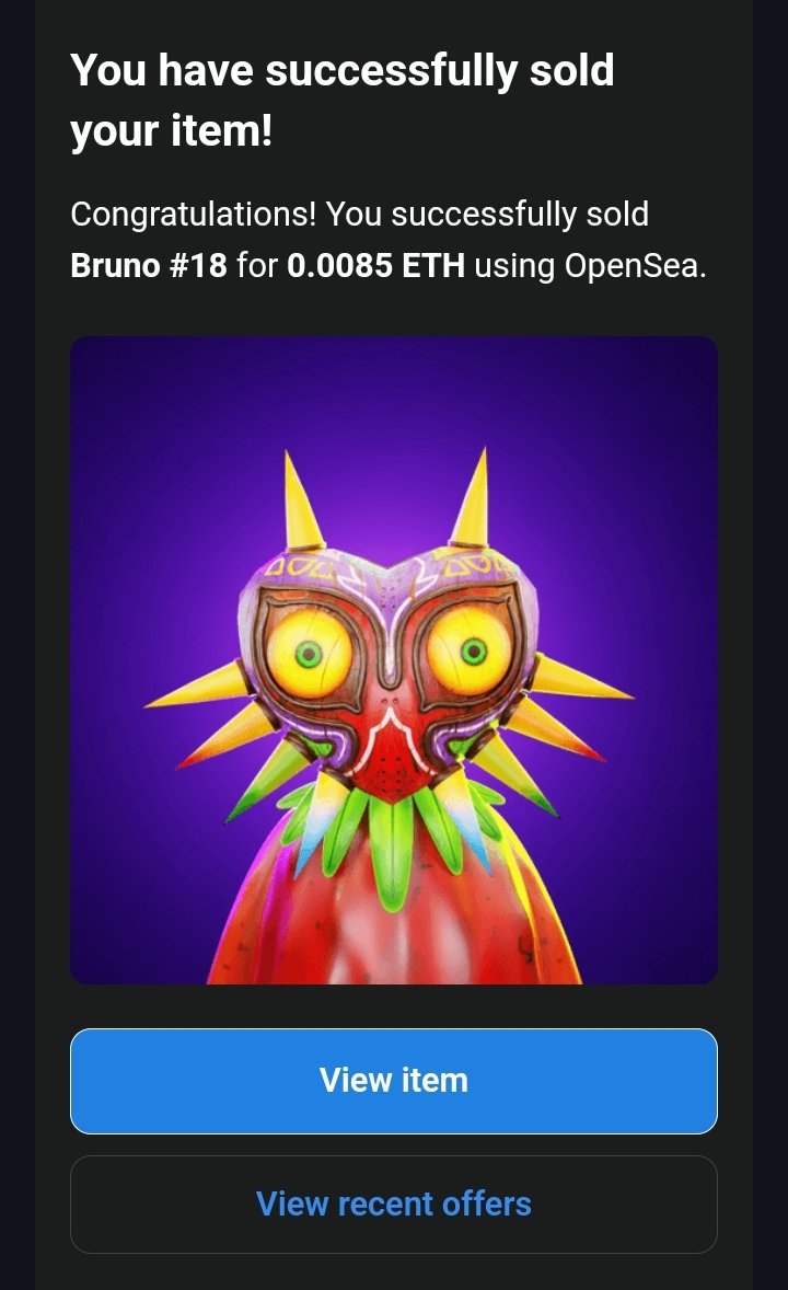 brunoart_nft's tweet photo. GM 😘 New weak, new goals 

Bruno #18 sold to @Randocatss 😻🫶🏻Thank you so much! Welcome to the #3DBruno club 🙏💜

You have 1 ticket in my raffle where every Bruno buyer can win 55 MATIC 🎁💸

#NFTs https://t.co/nVpLls2UAz