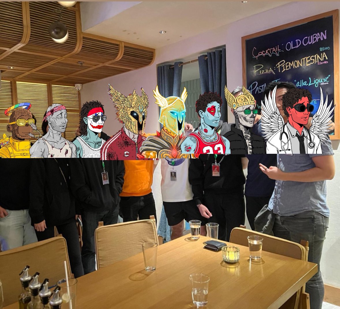 JENKO.moca (33.3%) (@jenkokeepitreal) on Twitter photo We are <a href="/DeGodsAsia/">DeGods Asia</a> <a href="/DeGodsHK/">DeGods Hong Kong</a>
Last night meetup 🇭🇰 with 150+ pax for drinks and chats with all <a href="/DeGodsNFT/">DeGods</a> <a href="/y00tsNFT/">y00ts</a> fam along with other communities.
Thanks for coming and stay tuned for our next step🔥 We are <a href="/DeGodsAsia/">DeGods Asia</a> <a href="/DeGodsHK/">DeGods Hong Kong</a>
Last night meetup 🇭🇰 with 150+ pax for drinks and chats with all <a href="/DeGodsNFT/">DeGods</a> <a href="/y00tsNFT/">y00ts</a> fam along with other communities.
Thanks for coming and stay tuned for our next step🔥