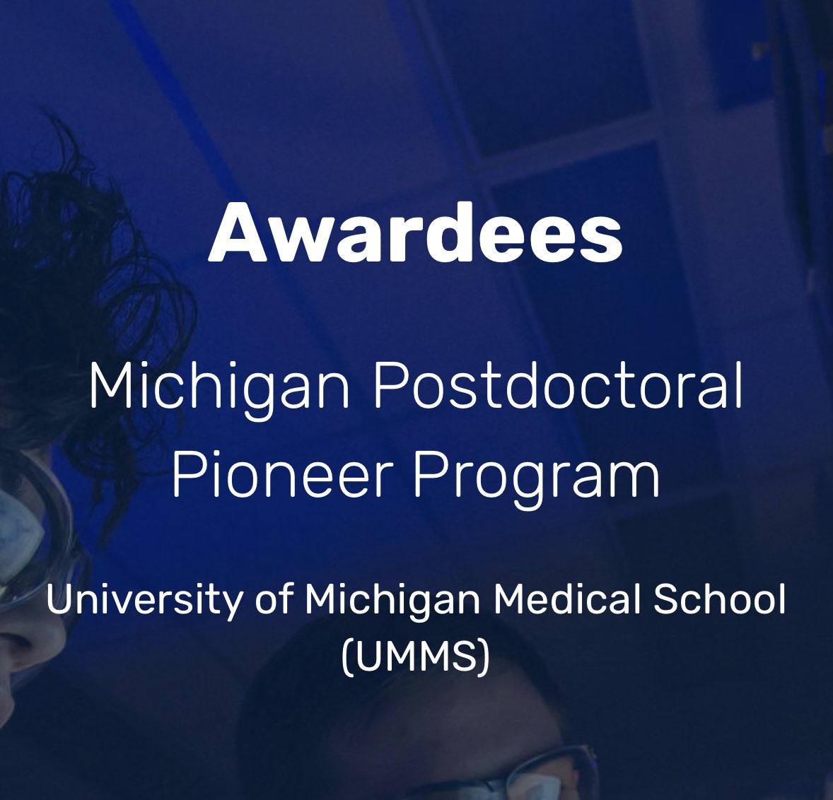 Thrilled to share that I have been awarded as a Michigan Pioneer Postdoctoral Fellow from <a href="/UMich/">University of Michigan</a>. This fellowship provides support to highly motivated and accomplished post-doc fellows bound for research-intensive careers. Excited to be working with experts at <a href="/UMPharmacology/">Umich Pharmacology</a> 🥂