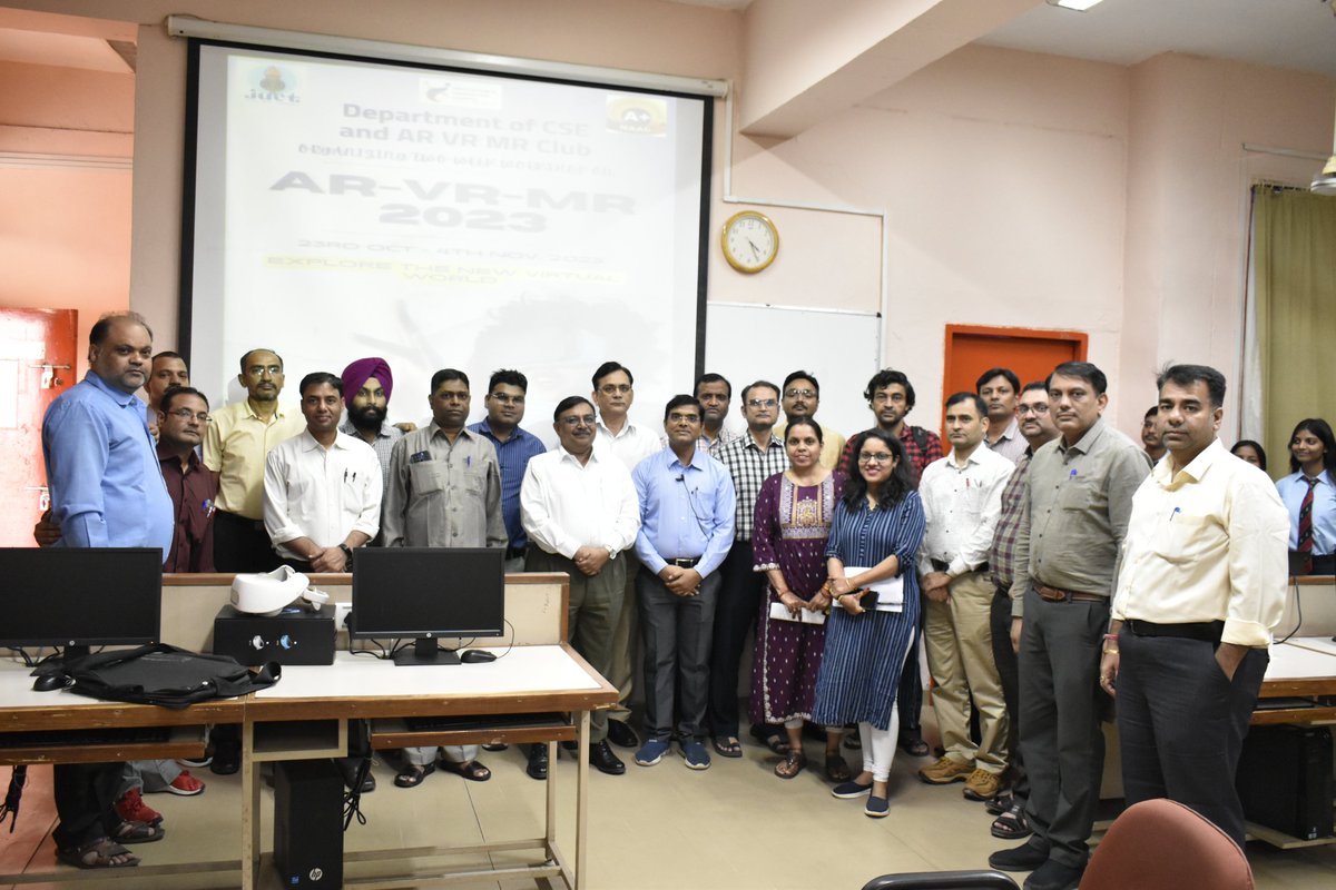 juet_official's tweet image. Glimpses of Two-week workshop on &quot; AR VR MR- 2023&quot; by Department of CSE, JUET, Guna during 23rd Oct. to 4th Nov.  2023.
#workshops2023