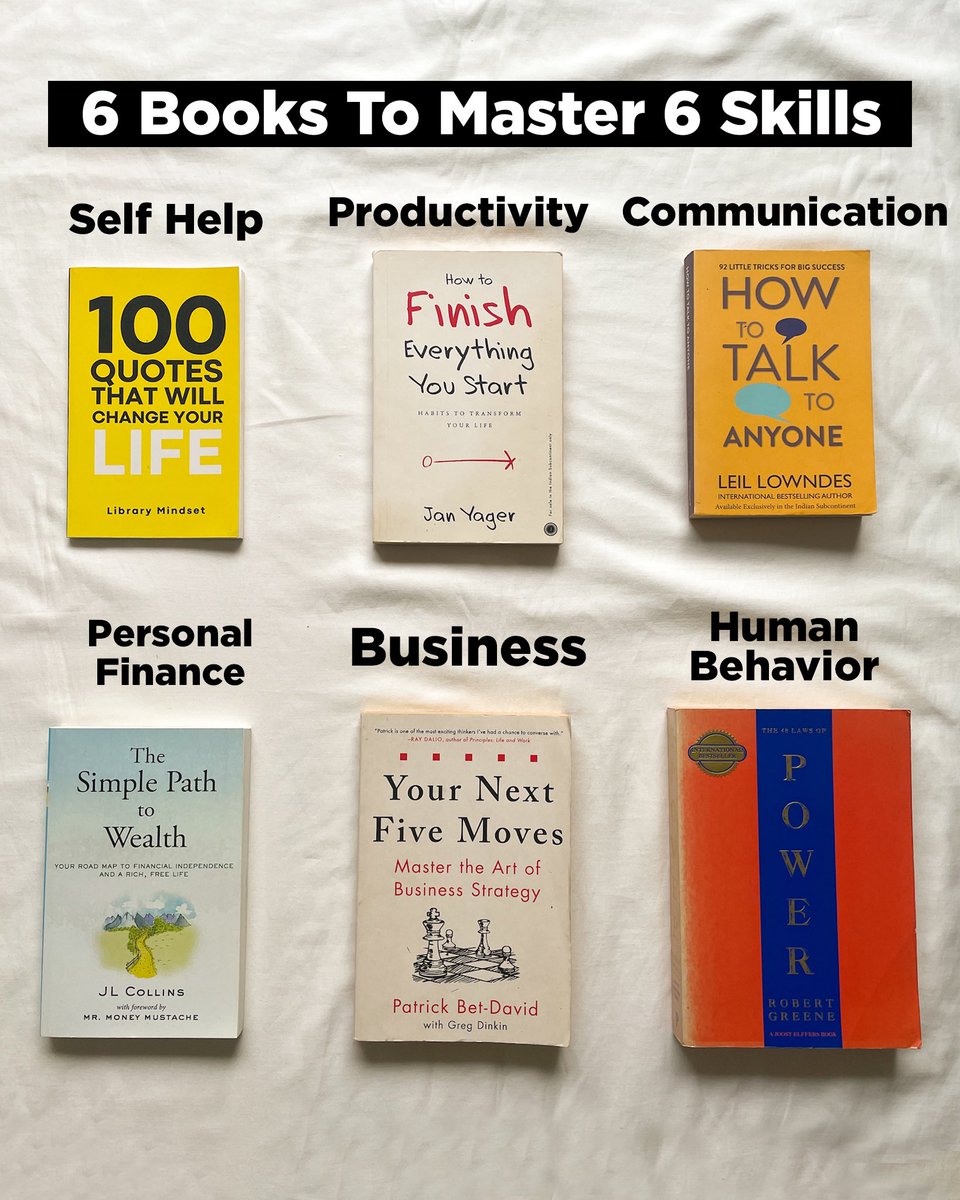 6 Books To Master 6 Skills