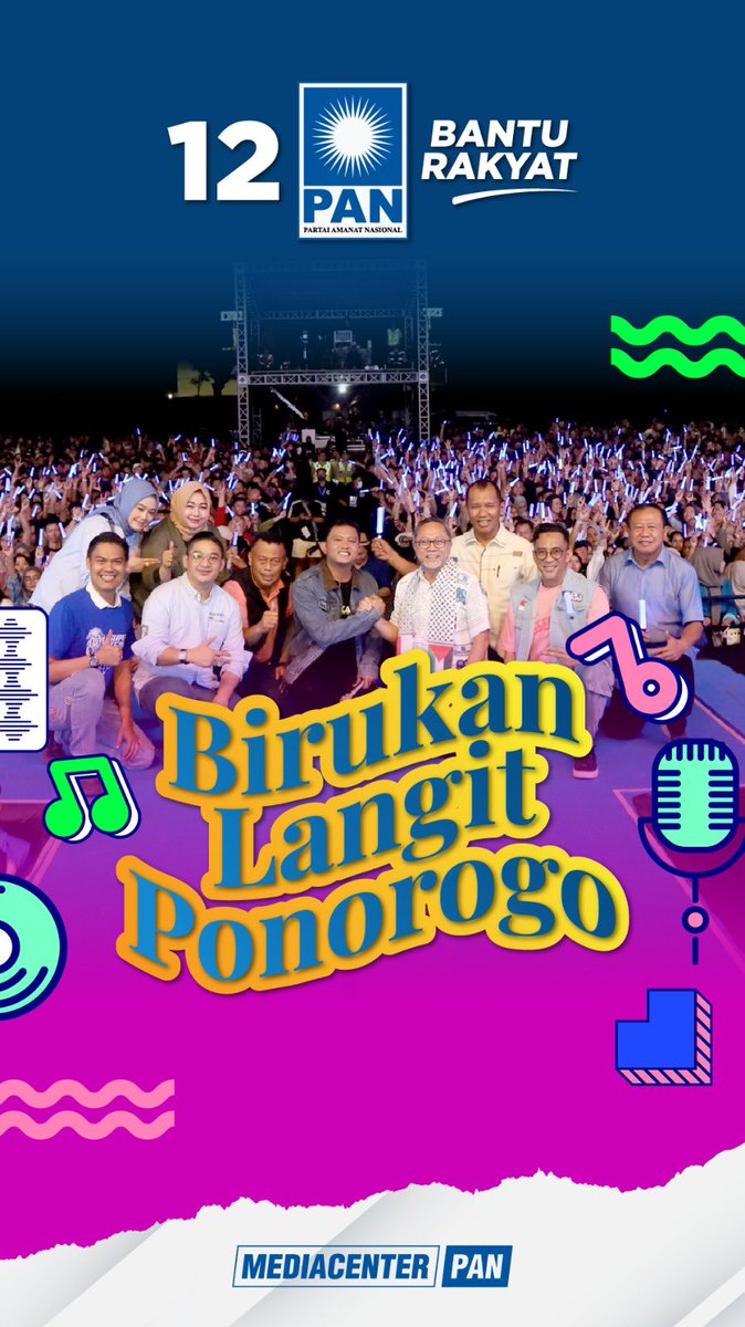 Official_PAN's tweet photo. Nonton konser malah dapet pahala?
Bisa dibilang gitu sih, soalnya Birukan Langit Indonesia ini upaya untuk membantu UMKM lokal dan menggembirakan masyarakat dengan tiket konser yang murah. Ditambah lagi BLIS Ponorogo kali ini, keuntungannya untuk membantu rakyat Palestina. π https://t.co/54F9lQfGOP
