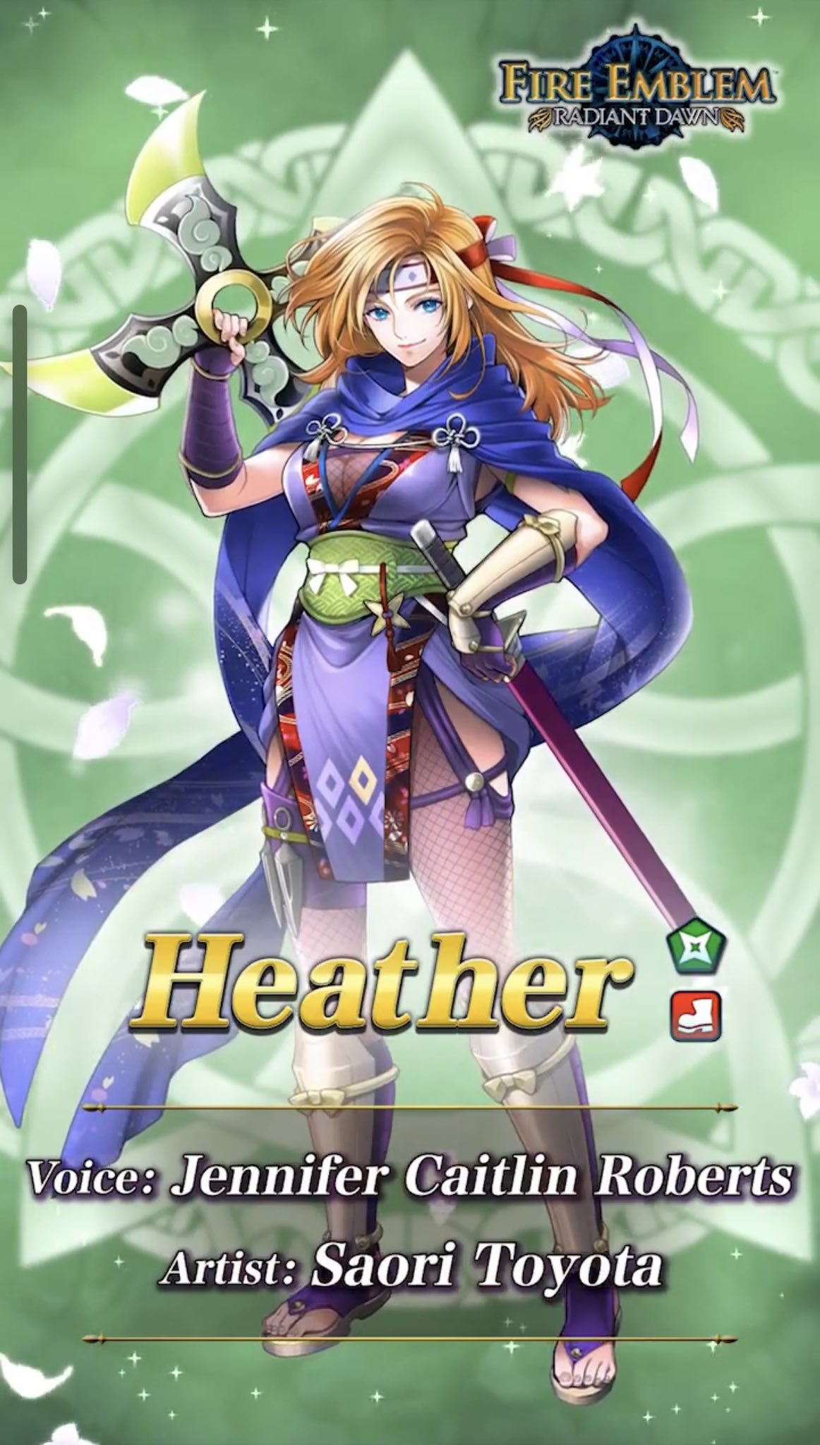 Jennifer Caitlin Roberts on X: OH HEY ITS ME! I love Heather so so much,  it was a joy and an honor to give her a voice. Thank you @FE_Heroes_EN for  having