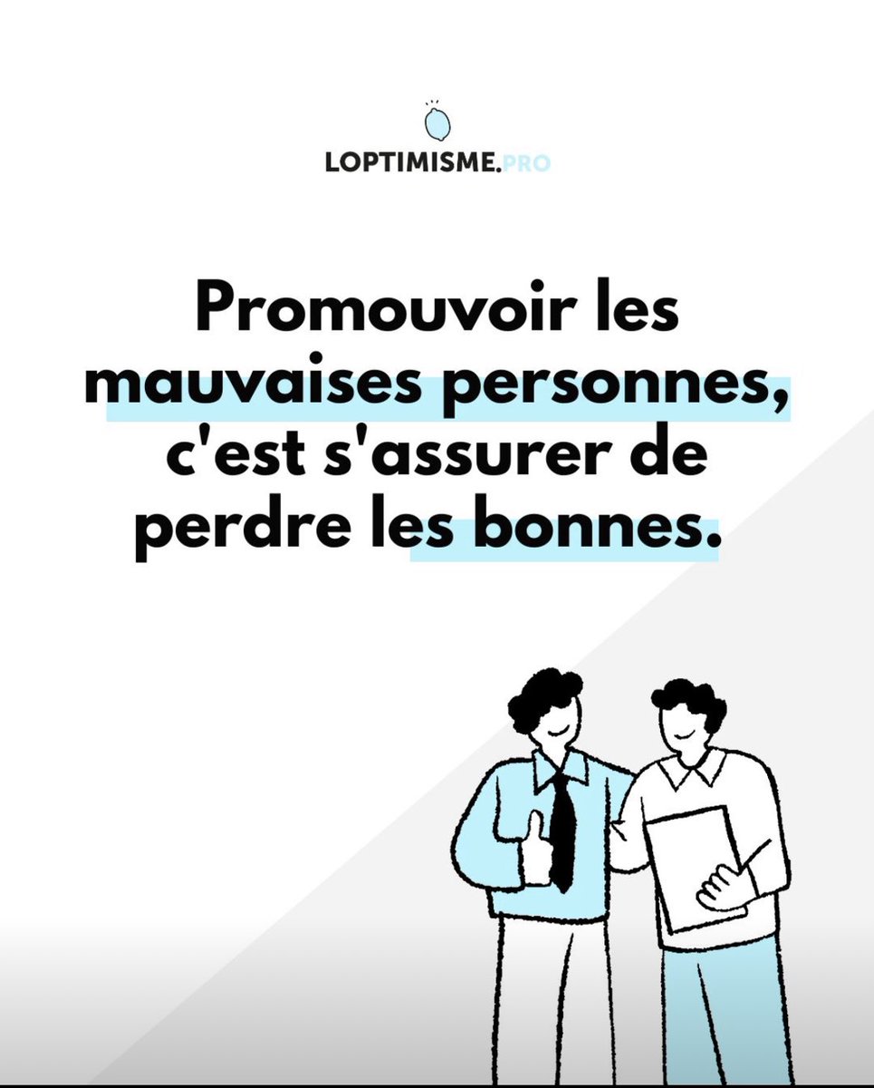 proviseurkarate's tweet image. « Promouvoir les mauvaises personnes, c’est s’assurer de perdre les bonnes. »
#Management #perdir