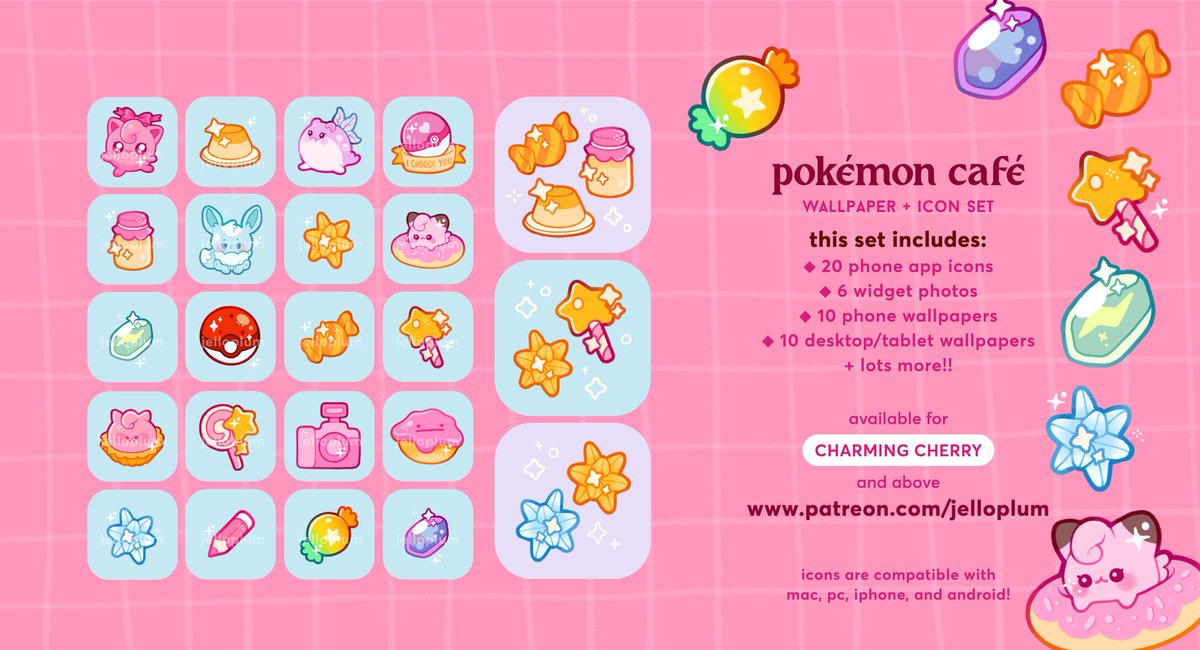 jelloplum_'s tweet photo. Pokemon Cafe app icons!! yum yum https://t.co/Ug4zi0gVZv