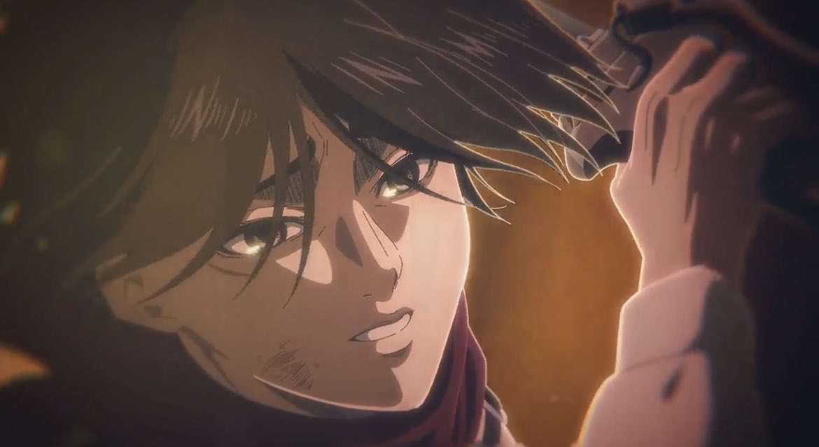 MIKASACKERMANBF's tweet photo. "The world is cruel and merciless. But it's also very beautiful." 
#AttackonTitanFinalSeason https://t.co/99gyJ6turX