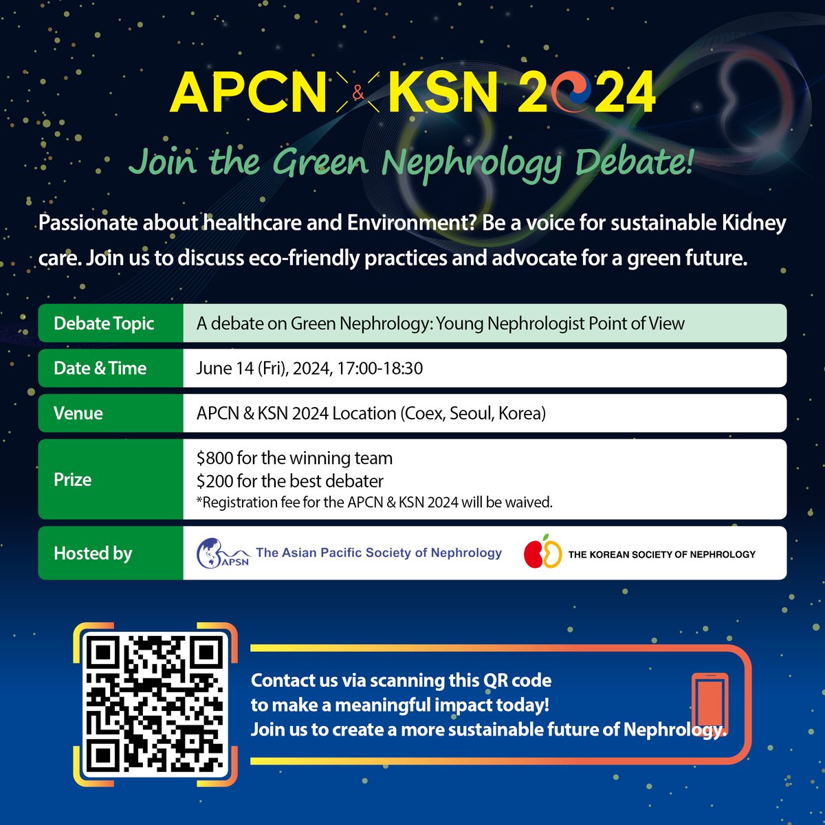 📢Call for debaters 📢 Join our debate and win the prize 🤩 Welcome all young nephrologists to apply to be a debater in this very interesting session at APCN2024. Just follow the link: forms.gle/62D7bQjLbT8HKX… #APSN #APSNYNC