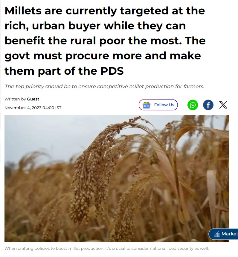 ICRISAT (@icrisat) on Twitter photo "The top priority should be to ensure competitive #millet production for #farmers." writes <a href="/kumar_shalander/">Shalander kumar</a> and <a href="/CimmytMl/">ML Jat @ ICRISAT</a> in this <a href="/FinancialXpress/">Financial Express</a> op-ed.
Read here - financialexpress.com/opinion/millet… "The top priority should be to ensure competitive #millet production for #farmers." writes <a href="/kumar_shalander/">Shalander kumar</a> and <a href="/CimmytMl/">ML Jat @ ICRISAT</a> in this <a href="/FinancialXpress/">Financial Express</a> op-ed.
Read here - financialexpress.com/opinion/millet…