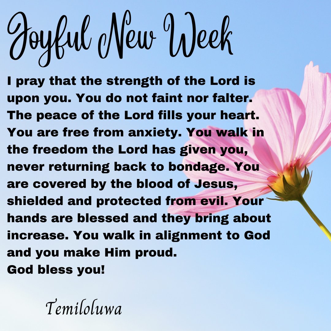 Amen!

#newweekprayers
#Jesusisglorified
#makeJesustrend