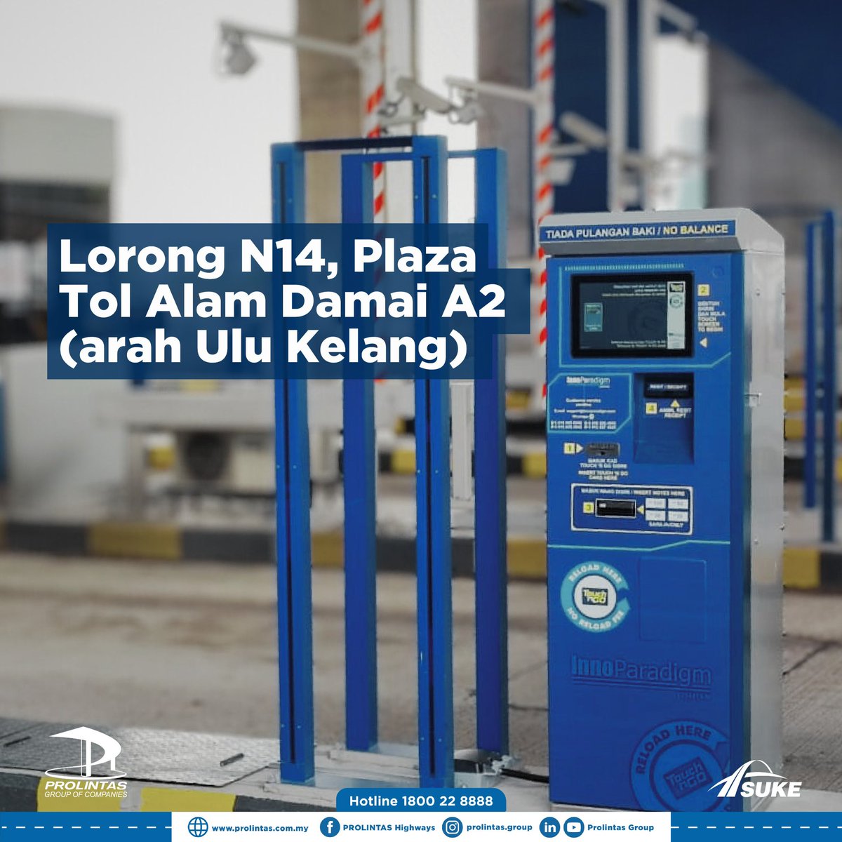 mySUKEofficial's tweet photo. Tak cukup baki kad TnG ketika guna Lebuhraya SUKE? 

Jangan risau… demi kemudahan pengguna, kiosk layan diri (SSK) untuk tambah nilai kad Touch ‘n Go ada disediakan di tiga lokasi berbeza di sepanjang Lebuhraya SUKE seperti dalam gambar. 

SUKE, menceriakan perjalanan anda! https://t.co/dbEVkne21e