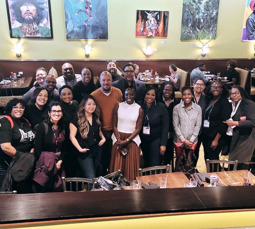 Reflecting on my #nctmdc2023 trip and 3 themes came up. 

Theme #1:  #blackasiansolidarity 

1. Spent Wed as a guest of @cityteachingall alongside Black educators, sharing stories, building new friendships, and sharing a wonderful meal.