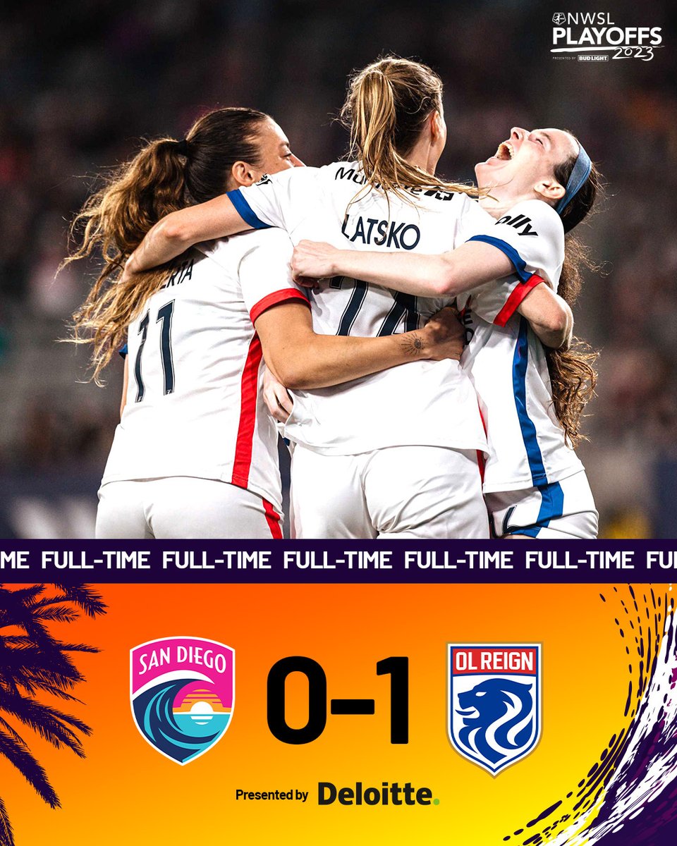NWSL's tweet image. OL REIGN IS GOING TO THE CHAMPIONSHIP!