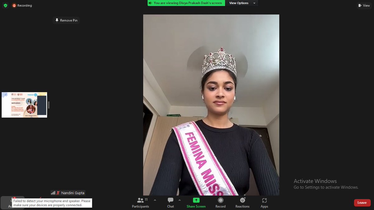 SAI_Edu_In's tweet photo. On the advent of World  Interact Week, SAI International hosted a captivating and motivational  webinar, featuring a distinguished guest, Femina Miss India World 2023,  Miss Nandini Gupta. 
#WorldInteractWeek #InteractClub #RotaryClub #MotivationalWebinar #NurturingLeadership https://t.co/w2DlcQpAhp