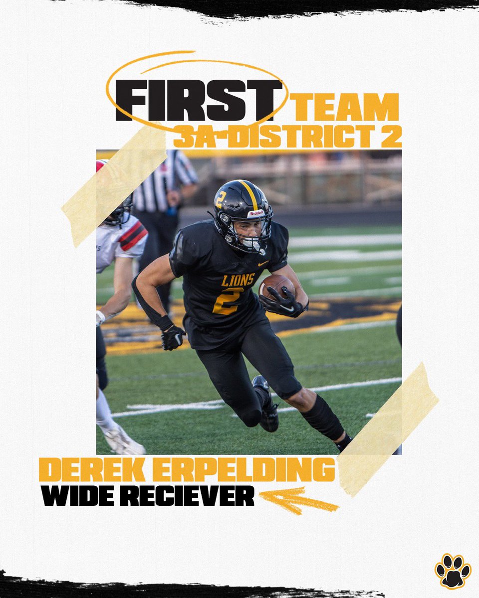 Congrats to <a href="/DerekErpelding/">Derek Erpelding</a> on being selected 1ST Team Class 3A District 2 as a Wide Receiver!
<a href="/CLLionActivity/">Clear Lake Lion Activities</a> 
<a href="/ClearLakeFB/">Clear Lake Football ~ LOYAL TOUGH RELENTLESS</a>