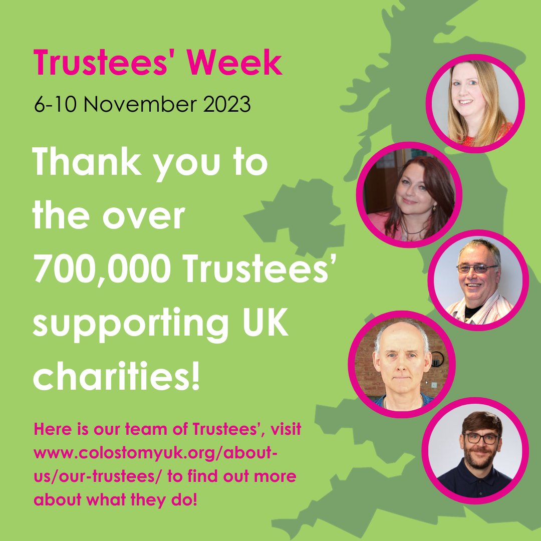 📣 It's Trustees' Week! Did you know that there are over 700,000 Trustees supporting charities across the UK? We want to give a huge thank you to all of them, including our fantastic team! To find out more about our Trustees', visit colostomyuk.org/about-us/our-t… #TrusteesWeek2023