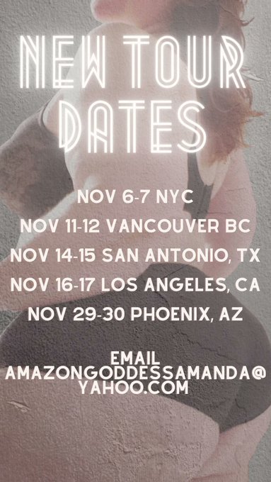 Hey guys!! Added a few new tour stops...take a look! I still have a few spots open in NY tomorrow and