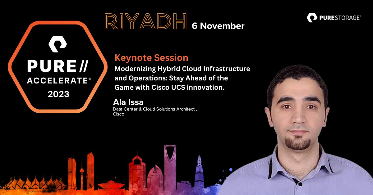 CiscoSaudia's tweet photo. Join Cisco as a #Sustainability Sponsor at Pure//Accelerate 2023 in Riyadh today with our expert Ala Issa for a session on 'Modernizing Hybrid Cloud Infrastructure and Operations'🚀 at 13:40

Register to attend ➡️ https://t.co/rWaiHg9sI3

#PureAccelerateEMEA #PureAccelerateRiyadh https://t.co/4HISRVXpUV