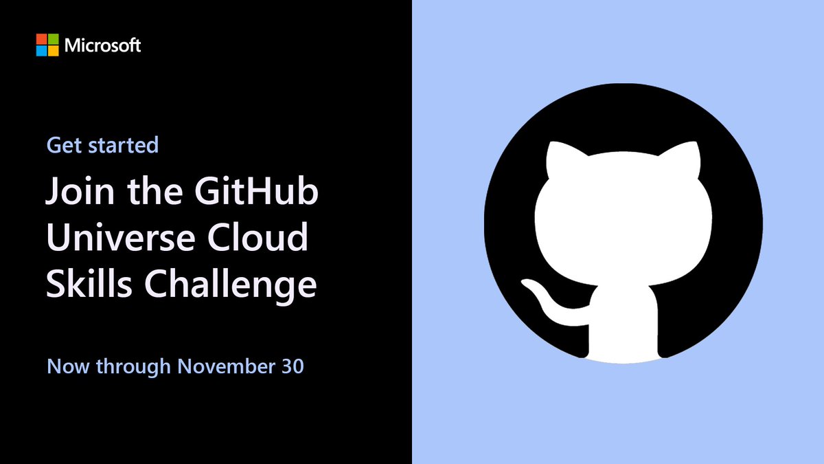 microsofttechKR's tweet image. GitHub Universe Cloud Skills Challenge 참여하기

11월 30일까지 진행되는 GitHub
Universe Cloud Skills 챌린지에
참여하여 GitHub #Codespaces, 
#Copilot 과 같은 새로운 스킬을
알아보시길 바랍니다!

[GitHub Universe Cloud Skills
Challenge 참여하기] msft.it/60189AqGA  

#Microsoft