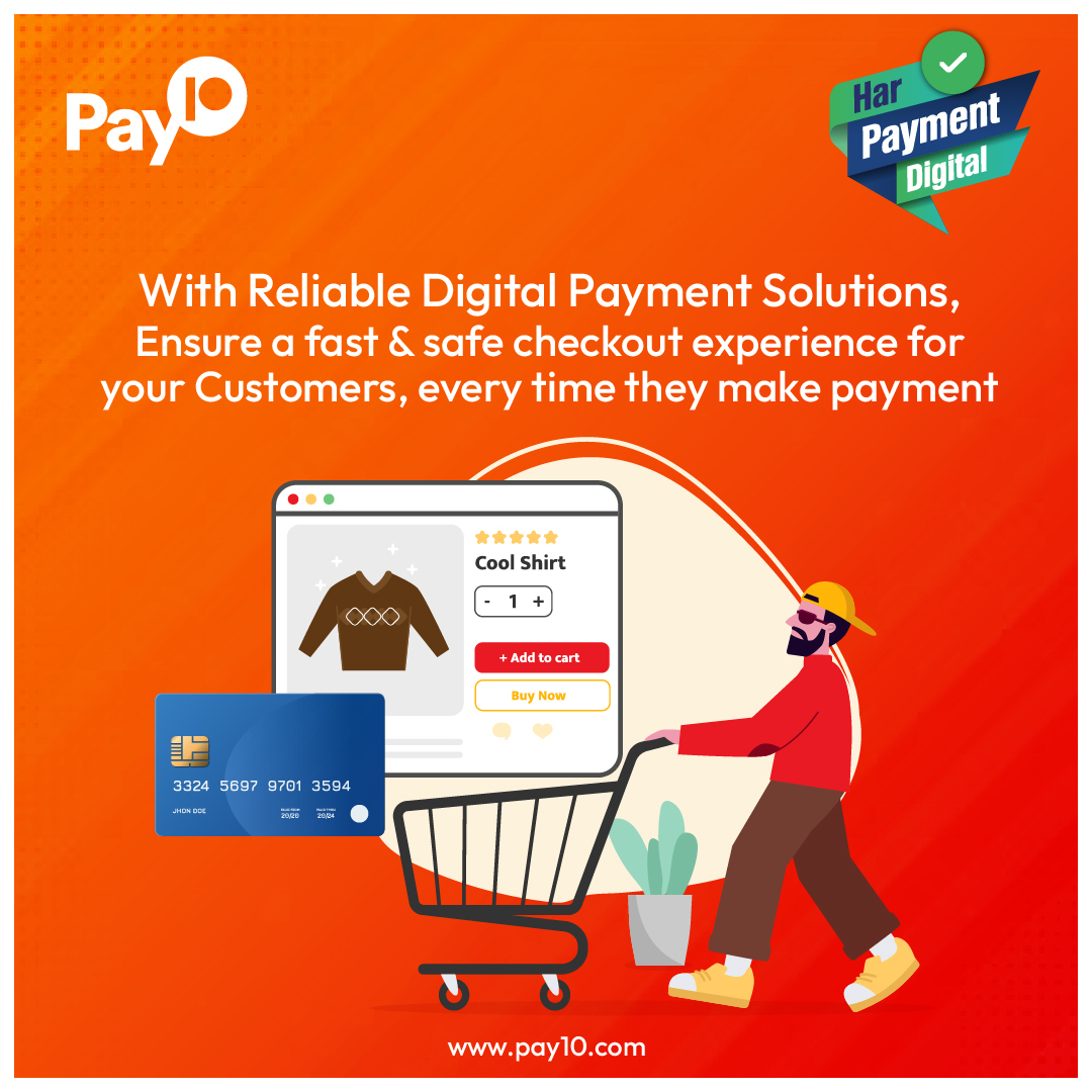 Swift, secure checkouts with Pay10 for seamless, fast online payments. Bye to lengthy processes; embrace convenience and security.

Visit:- pay10.com

#DigitalPayments #SecureCheckout #OnlinePayments #EasyPayments #FastTransactions
#ConvenientPayments #Pay10
