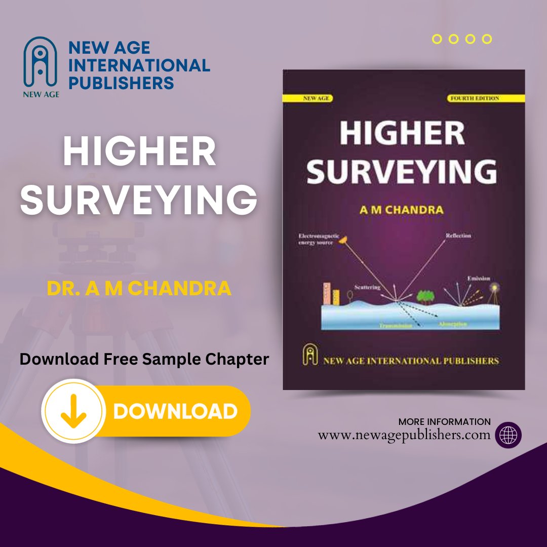 Higher Surveying

📖 Download Free Sample Chapter: ⬇️
newagepublishers.com/samplechapter/…

#Surveying
#HigherSurveying
#NewAgePublishers
#TopographicSurvey
#SurveyingEducation
#SurveyingTechniques
#SurveyingProfessionals
#SurveyingTechnology