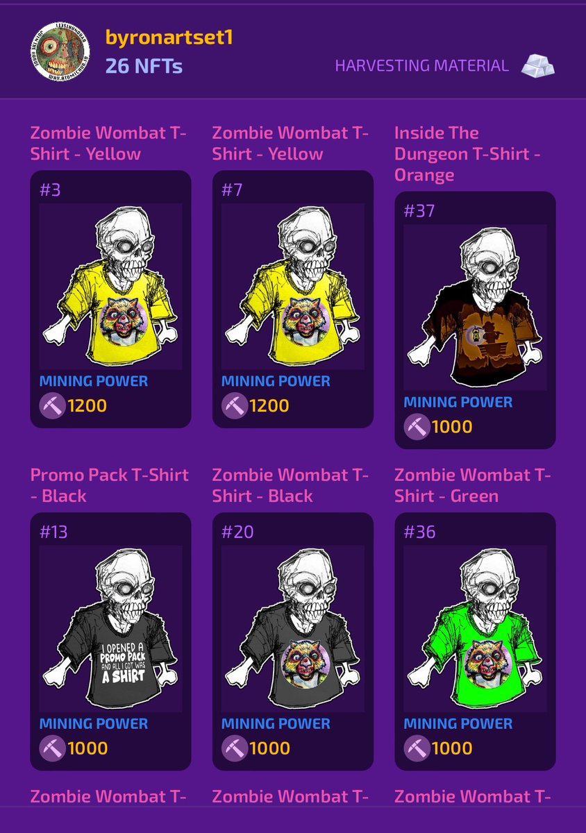 Sharing is caring from down under - a brilliant artist <a href="/ArtistByron/">Byron</a> from Canada and it’s my favourite NFT collections with the most staked on <a href="/WombatDungeon/">Dungeon Master</a> 
No screenshot for #NFTopiaHorde but how it is good enough!