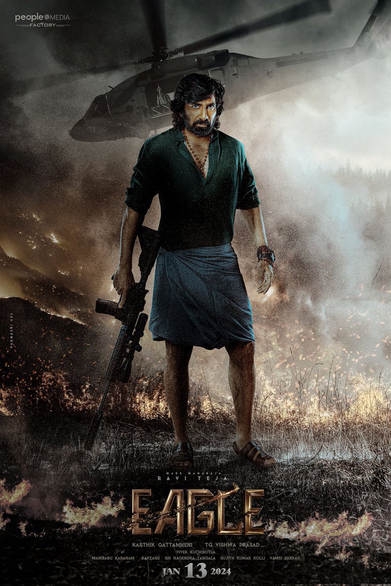 #Eagle Teaser out now 💥🔥

Watch &amp; Enjoy 😊 

See you in theatres this 13th sankranthi 2024 🌋

youtu.be/hOSDC605Mgg
