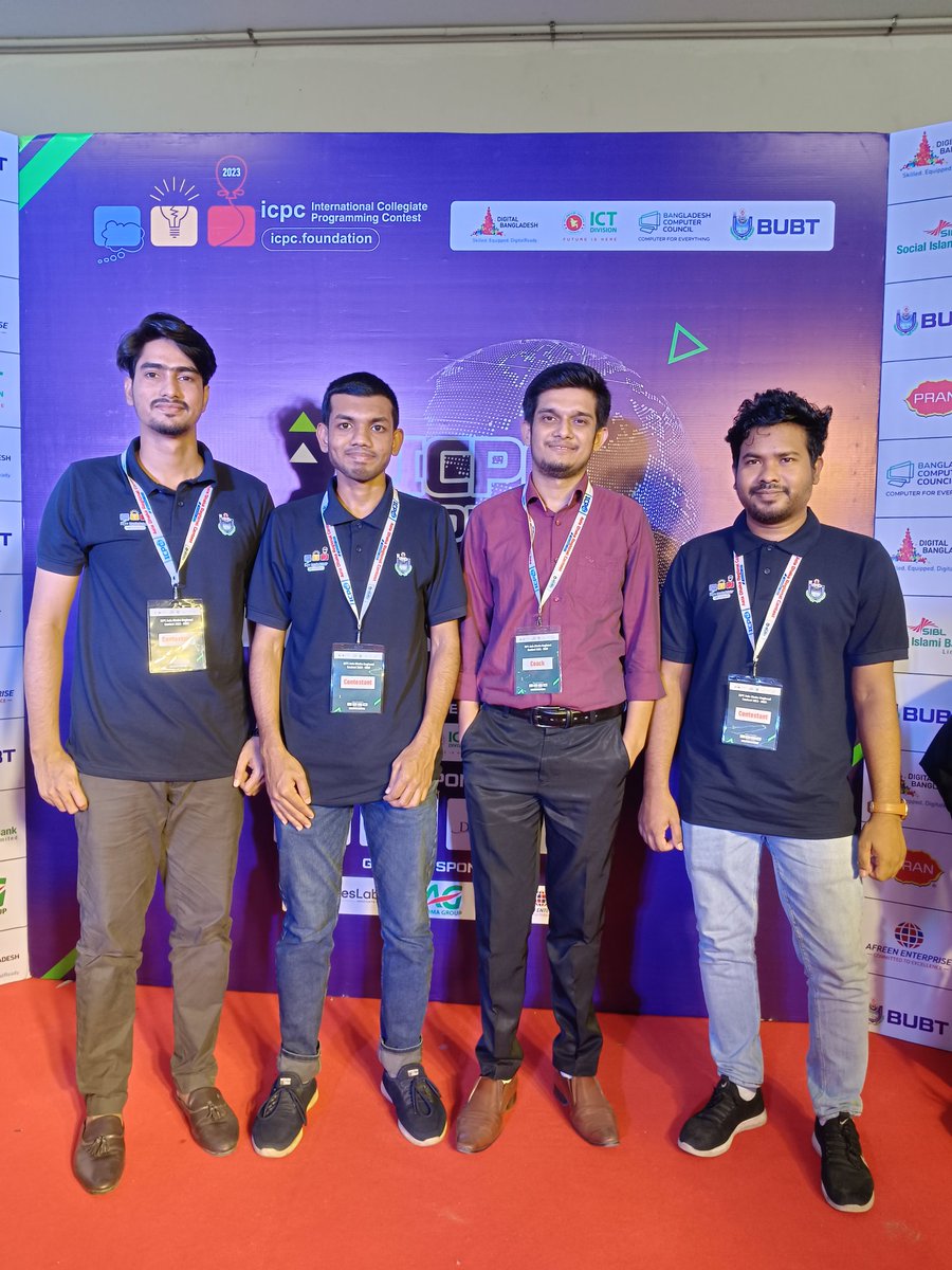themdmehedi's tweet image. ICPC
Asia Regional Contest -2023
Proud Contestant Of #Bu_Haunt Team
#icpc2023
#ICPC
#bubt