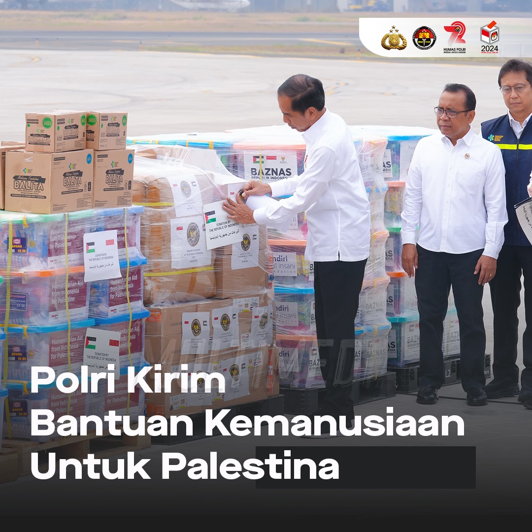 HumasDuren's tweet photo. Bukti Peduli Kemanusiaan Polri Kirim Bantuan Kemanusiaan Untuk Palestina

Kapolri Jend.Polisi Drs.Listyo Sigit Prabowo, https://t.co/U6lsrBjFHA., hadiri pelepasan kiriman bantuan kemanusiaan #IndonesiaUntukPalestina di Pangkalan TNI AU, Halim Perdanakusuma, Jakarta, Sabtu (4/11) https://t.co/JrWL0d29Wz
