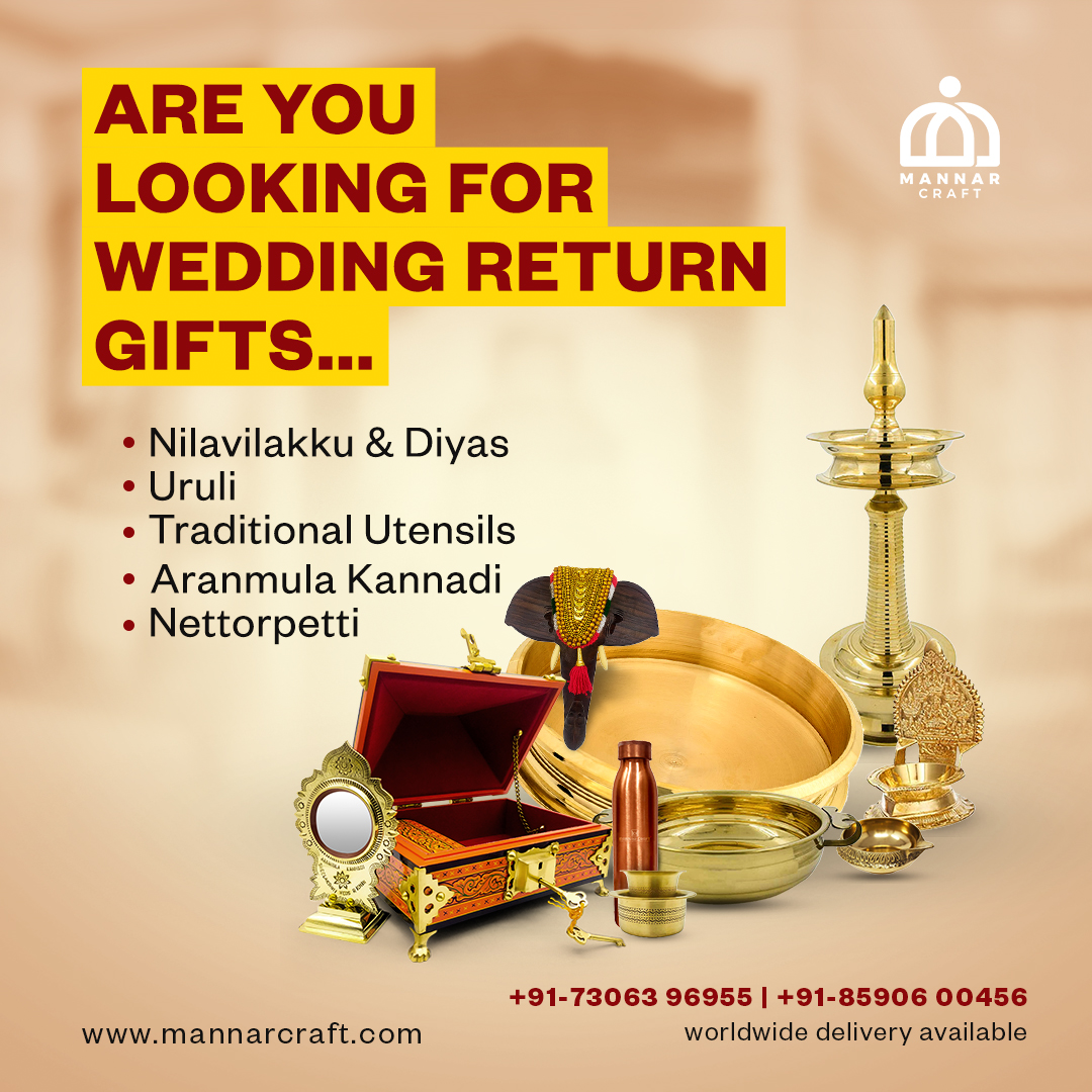 🎁 Looking for the perfect #weddingreturngift? Explore Mannar Craft's exquisite #traditional #collection! 🌍 Worldwide delivery available. 

Contact us +91-73063 96955 / +91-85906 00456
𝟏𝟎𝟎% 𝐬𝐚𝐟𝐞 𝐰𝐨𝐫𝐥𝐝 𝐰𝐢𝐝𝐞 𝐝𝐞𝐥𝐢𝐯𝐞𝐫𝐲
Website: mannarcraft.com