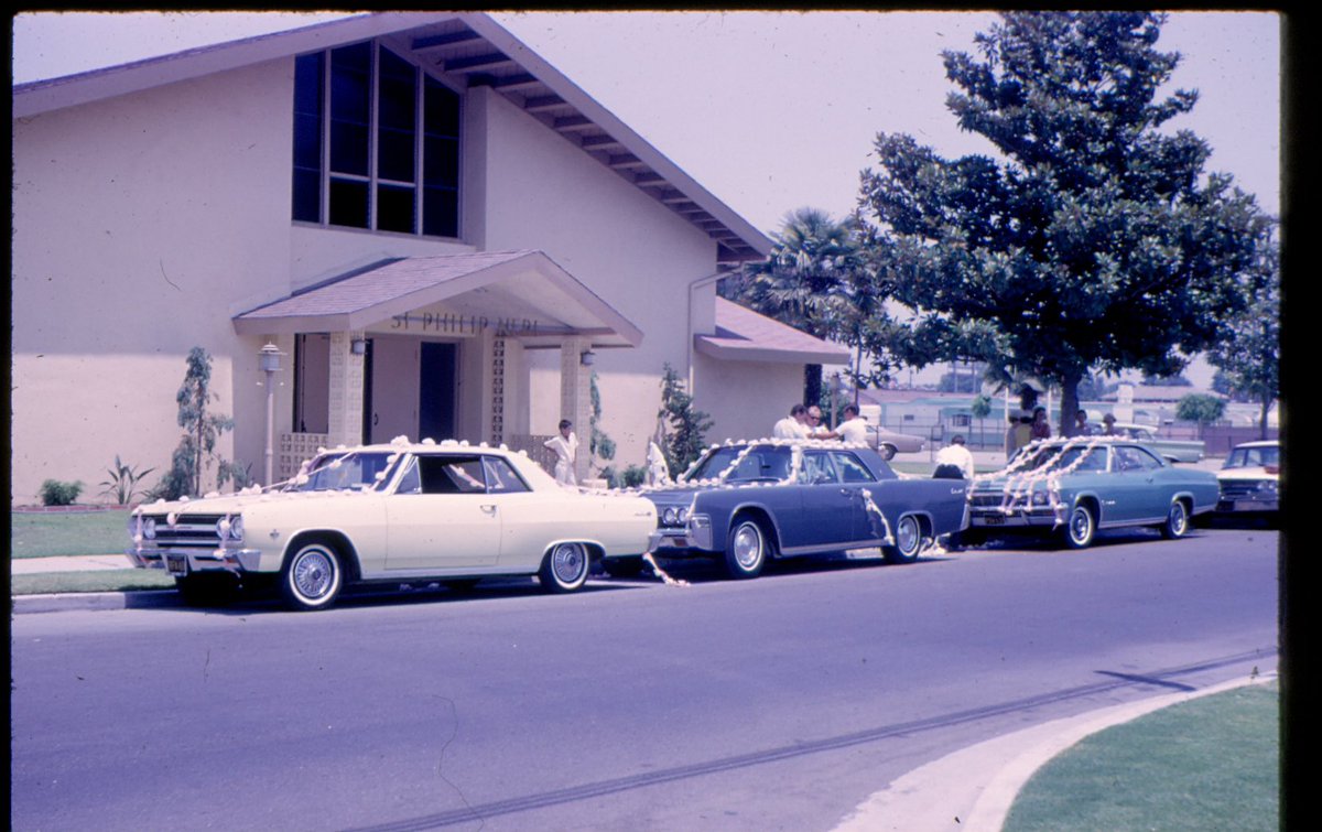 JOrton3's tweet photo. #DavesCarIDService 
Another picture of parents wedding day.  You already identified the middle car but here it is from another angle. What about the others? https://t.co/Ly0pikOrAB