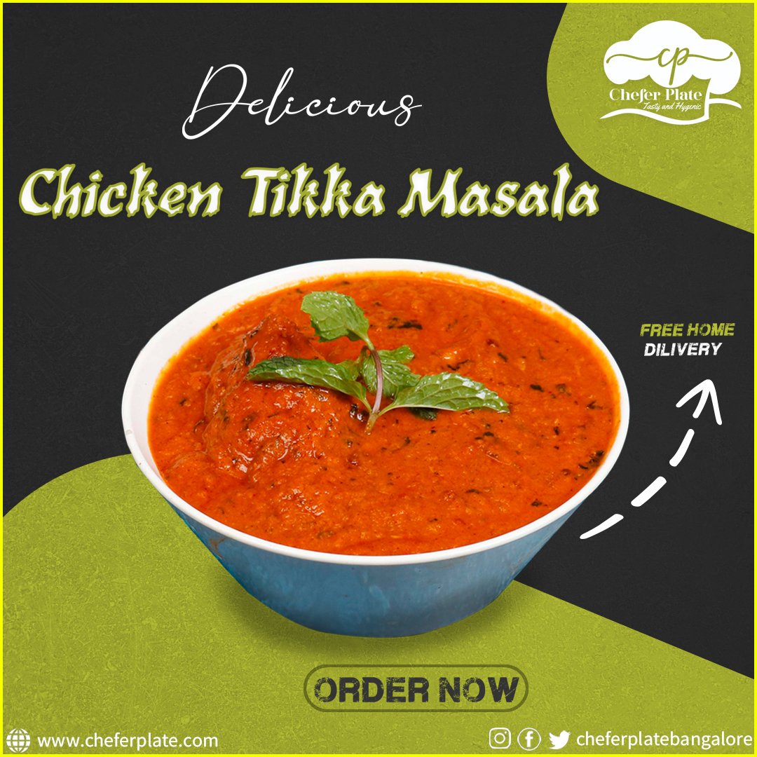 cheferplate's tweet photo. Chicken Tikka Masala✨

For Placing your Orders:
Call/Whatsapp : 9611233443
OR
Use our website https://t.co/6Yx023F5SZ

#cheferplate #specialoffers #chickentikkamasala #chickentikka #foodlovers #foodiefaves #discountrate #mybangalore #zomato #swiggy #bangalorefoodies #delivery https://t.co/peIpaKymcY