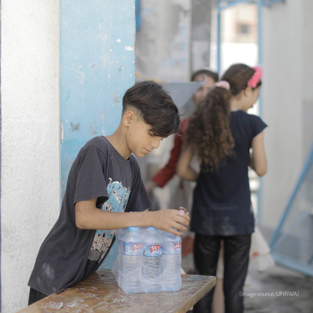 MuslimHandsSA's tweet image. Water is a precious resource and water in Palestine is scarce. The region heavily relies on desalination plants to meet the water demands. All three seawater desalination plants have had to halt their operations, adding to the scarcity of water.  #preciousresource #palestine