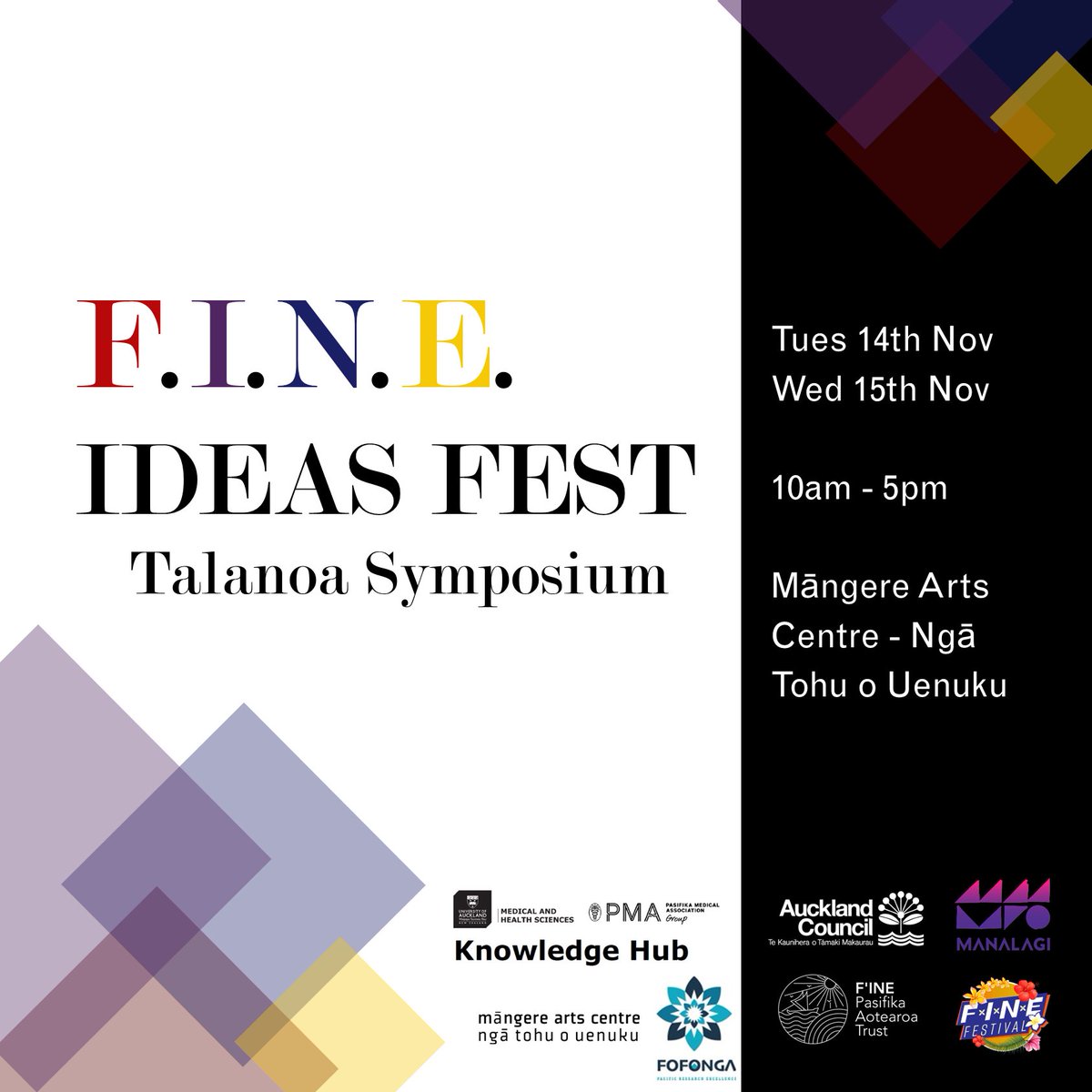 manalagiproject's tweet photo. Join us at the F.I.N.E Ideas Fest Talanoa Symposium for a 2-day talanoa featuring prominent Pacific academics, writers, researchers, community leaders, and thinkers in individual talks and panel discussions. Keep your eyes peeled on our socials for more information on our panels! https://t.co/Ooj1xpURM0