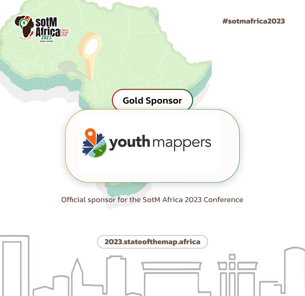 ✨Exciting News!✨

@YouthMappers has joined us as a GOLD SPONSOR for the upcoming State of the Map Africa Conference! 🌟🗺️

Sub-Saharan Africa has the highest number of YouthMappers chapters with 185 chapters located across the region #YouthMappers  #SOTMAfrica2023