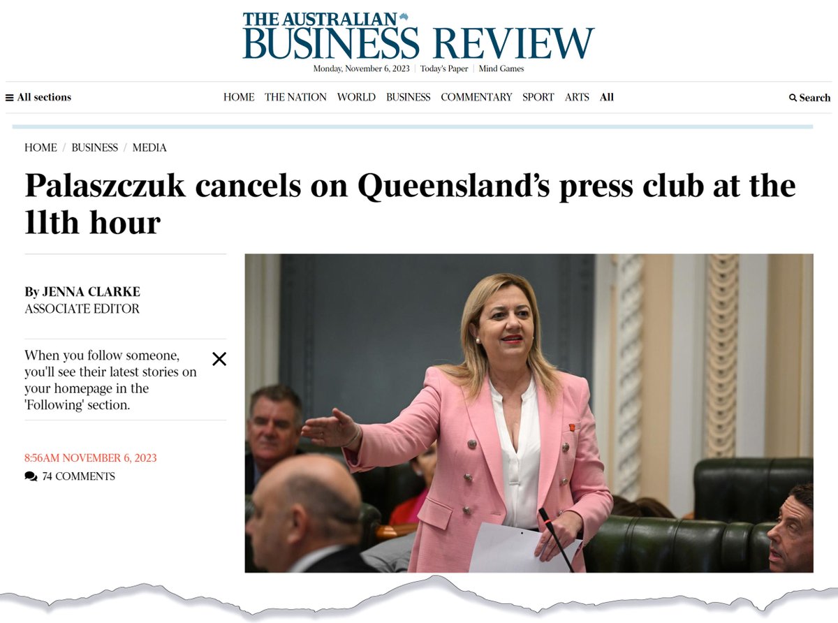 Premier @AnnastaciaMP has cancelled her long-awaited appearance @ the #QMC scheduled for November 21. However, as one door closes, another one opens. Opposition Leader @DavidCrisafulli MP will be stepping in to fill the void left by the withdrawal. More details coming 07.11.23.