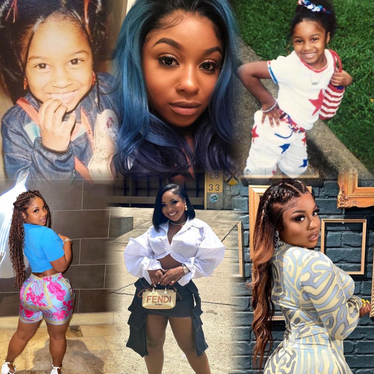 Gm morning queens day 6 of #Naevember is fav hairstyle Nae wakes up on violence and kills any hairstyle.@reginae_carter1 your strength is amazing🙏🏾 your light will continue to shine🌟#29daysofnae #bob #locs #ponytails on baby Nae and #sewins we even more lit🔥 this day forward ♥️