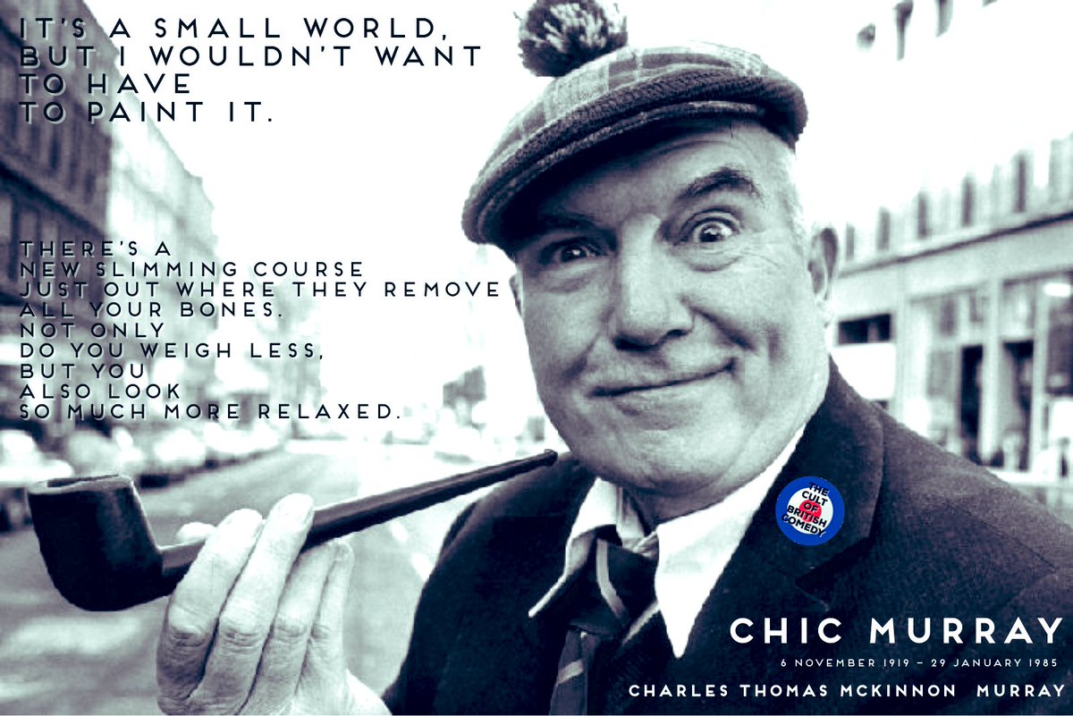 CultOfBritCom's tweet image. Remembering the late, great

#ChicMurray 

#BOTD 1919 in #Greenock 🏴󠁧󠁢󠁳󠁣󠁴󠁿 

#TheComediansComedian
#CasinoRoyale #GregorysGirl 
#GoAwayYouSmallBoys