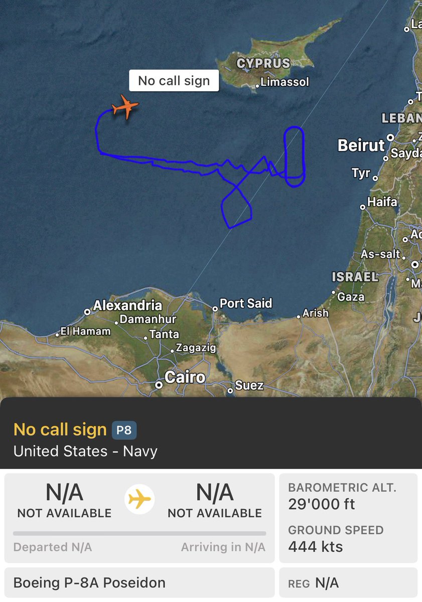 Bulgaristan Hava Kuvvetleri • C27J Spartan
Sofya  > Tel Aviv / AFB072

ABD Donanması, P8 Poseidon deniz devriyesi Orta Doğu Akdeniz üzerinde uçuyor