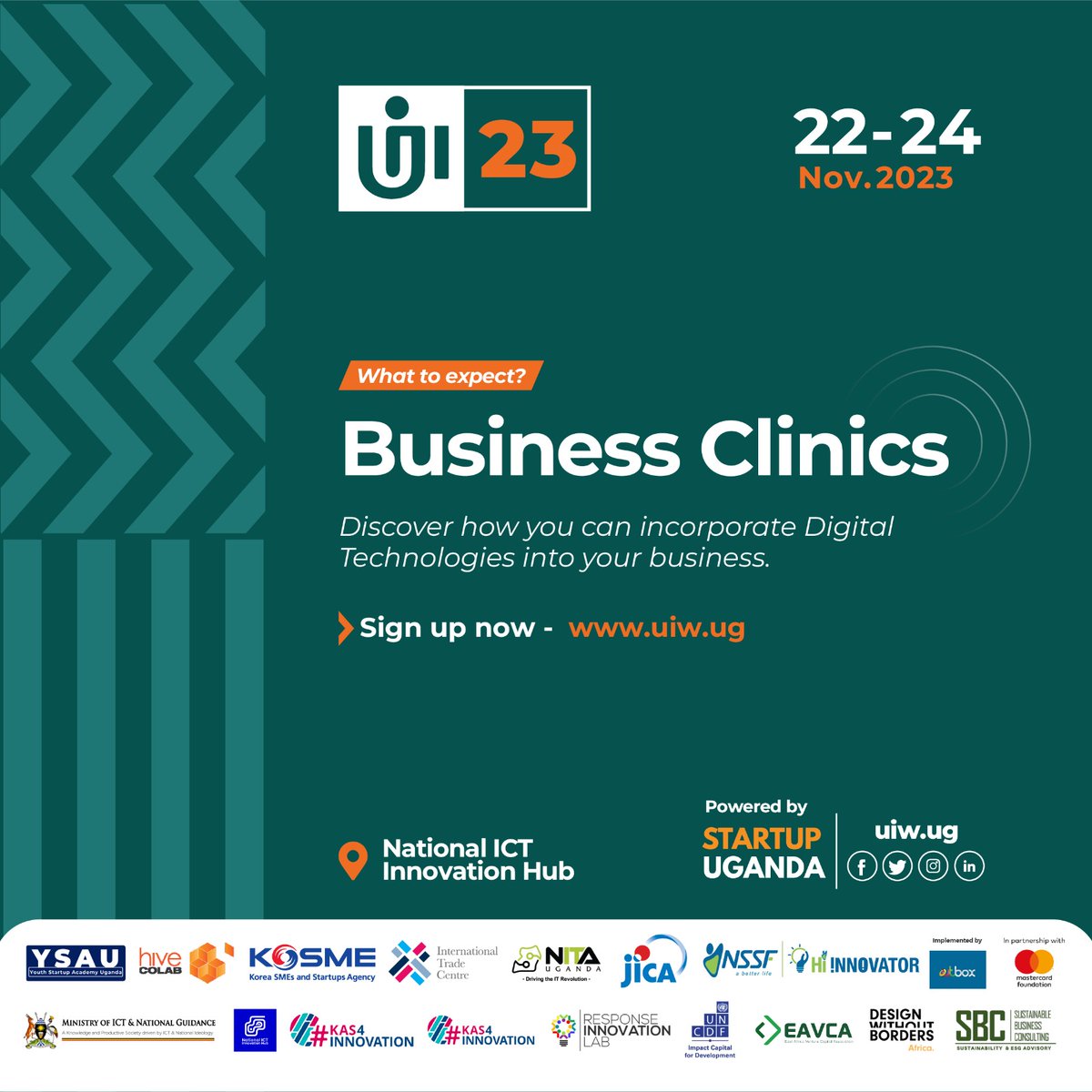 innovationhubug's tweet image. 🚀 Exciting News! Just 2 weeks to go until #UIW2023 Get ready for an amazing line up of events, including Business Clinics, Fireside Chats, Masterclasses, &amp;amp; much more. Don&apos;t miss out on this incredible opportunity to supercharge your innovation journey.